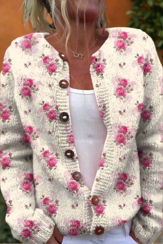 Poppy™ | Rose Pattern Cardigan