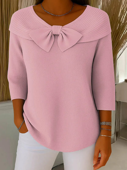 Kaela™ | Elegant Knitted Top With Bow