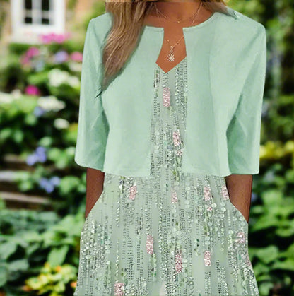 Jaleira™ | Stylish Green Jumpsuit with Jacket