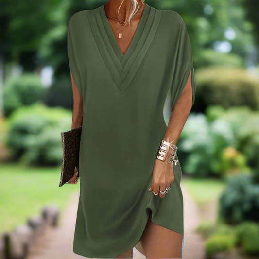 Cindara™ | Flattering Fit Draped Dress