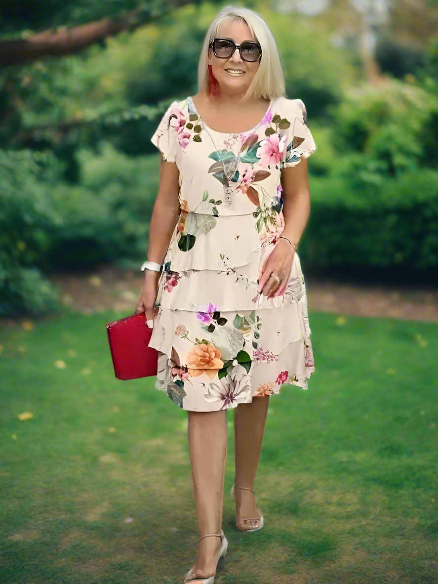 Keiko™ | Timeless Floral Elegance Dress