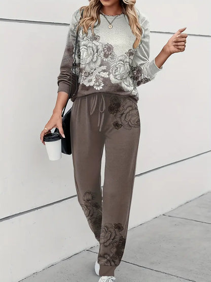 Ysoria™ | Floral Round Neck Suit