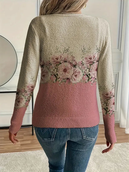 Grace™ | V-Neck Floral Cardigan