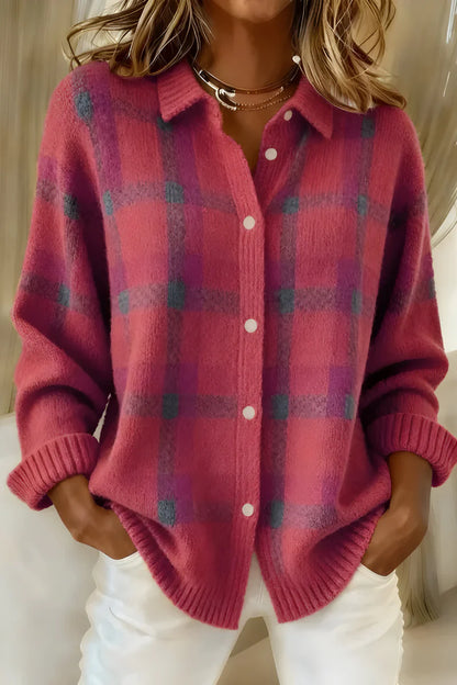  Lexi™ | Cheque Pattern Cardigan