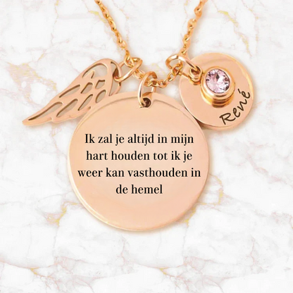LYNN & CO | Altijd in Mijn Hart Ketting - Hemels Gedenkstuk