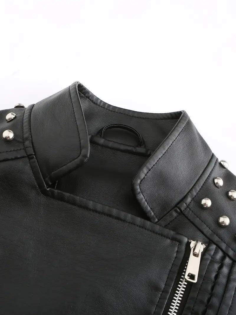 Ovidia™ | Vintage Studded Biker Jacket