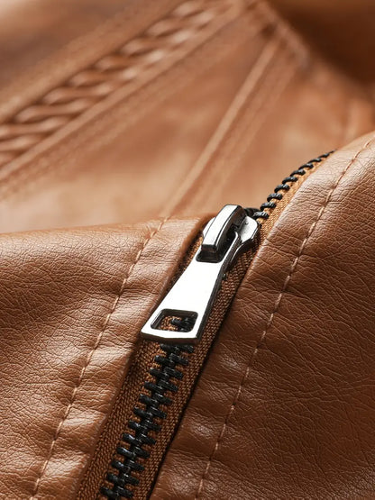 Jorisa™ | Everyday Zippered Leather Jacket