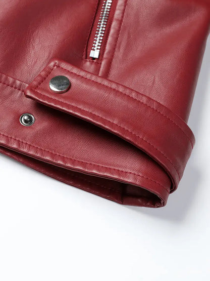 Zerina™ |  Leather Biker Jacket