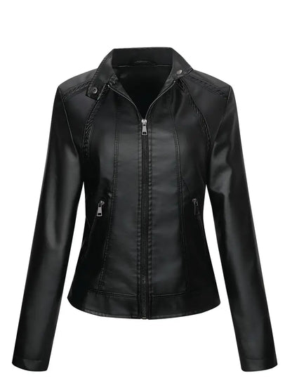 Jorisa™ | Everyday Zippered Leather Jacket