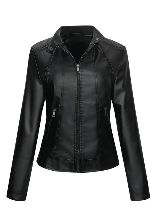 Jorisa™ | Everyday Zippered Leather Jacket