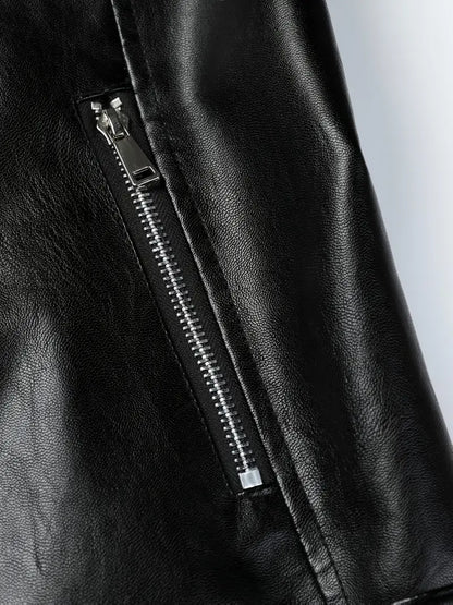 Zerina™ |  Leather Biker Jacket