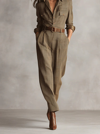Daria™| Brown Sophisticated Jumpsuit