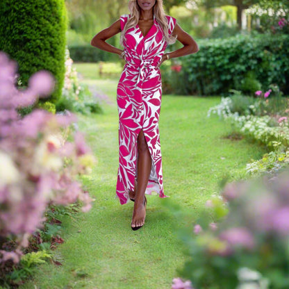 Tahlia™ | Nature-Inspired Slit Midi Dress