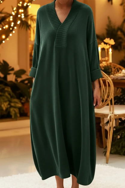 Vivien™ | Relaxed V-neck Dress