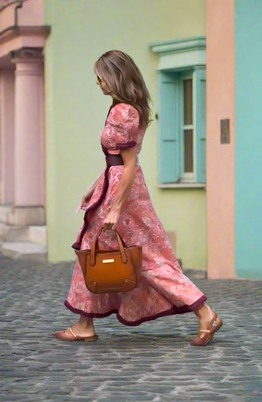 Miriam™ | Elegant Blush Maxi Dress