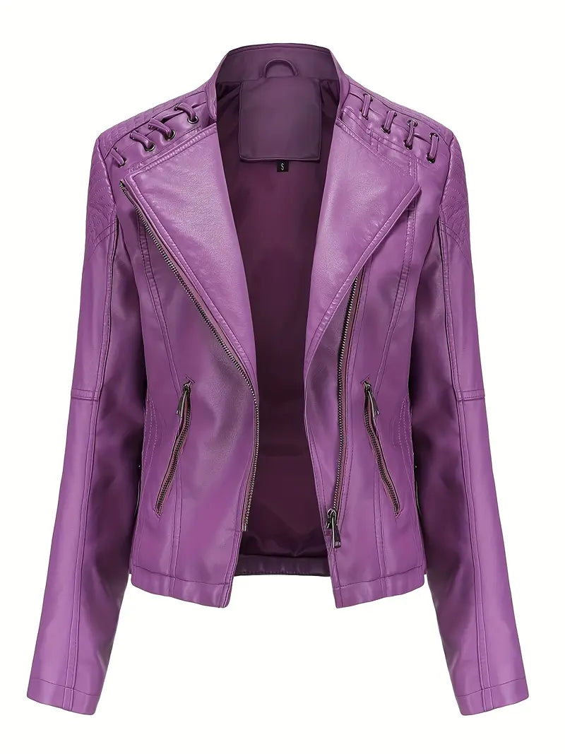 Branna™ | Zippered Biker Jacket