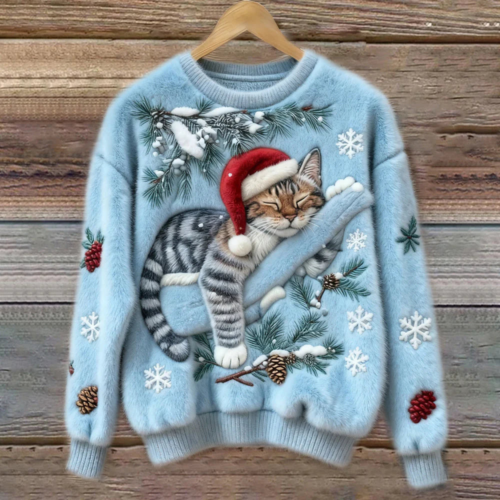 Karissa™ | Cozy Cat-print Sweater
