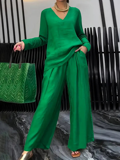 Fidelia™ | Casual Wide-Leg Pantsuit