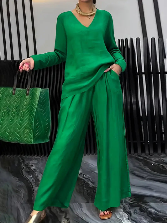 Fidelia™ | Casual Wide-Leg Pantsuit