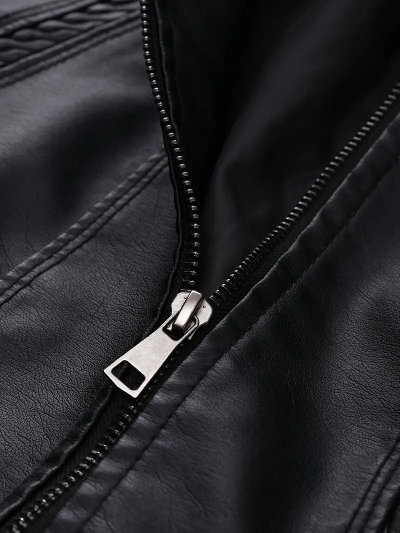 Jorisa™ | Everyday Zippered Leather Jacket