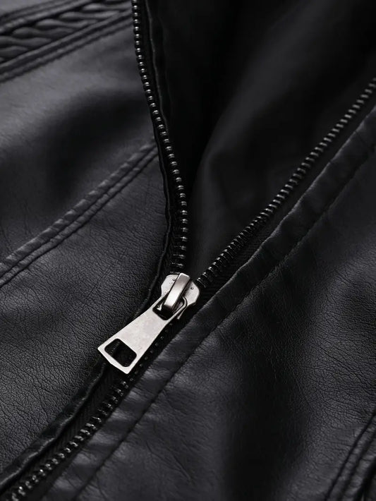 Jorisa™ | Everyday Zippered Leather Jacket
