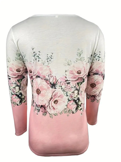 Halcyon™ | Floral half-zip top