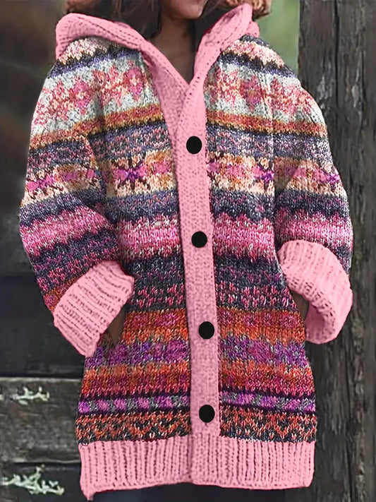 Perlina™ | Elegant Hooded Cardigan