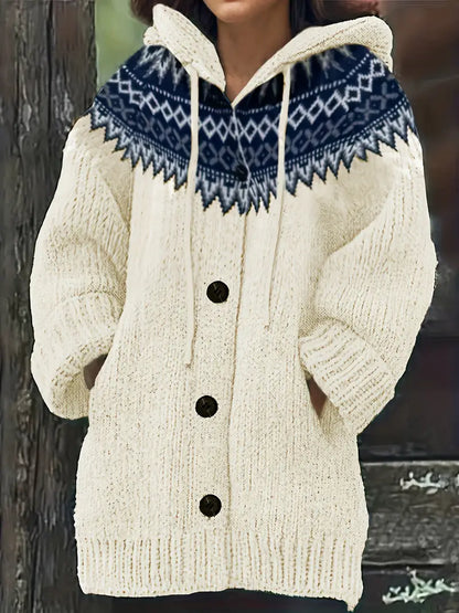 Kylara™ | Women'S Cardigan with Geometric Pattern