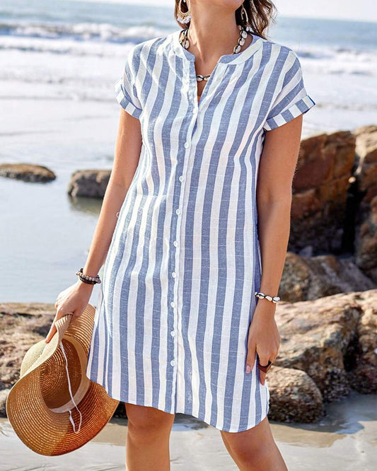 Martine™ | Striped Shirt Dress