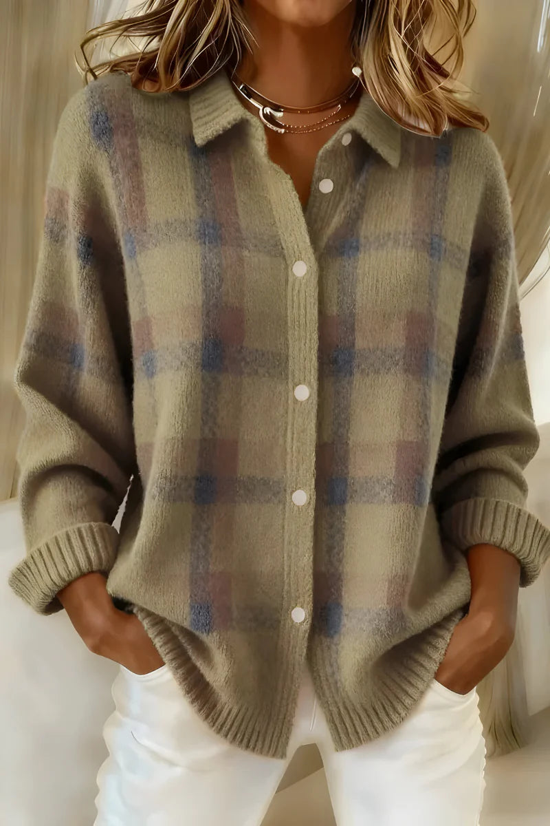  Lexi™ | Cheque Pattern Cardigan
