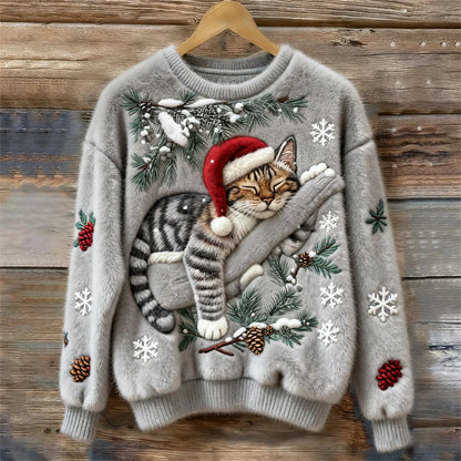 Karissa™ | Cozy Cat-print Sweater
