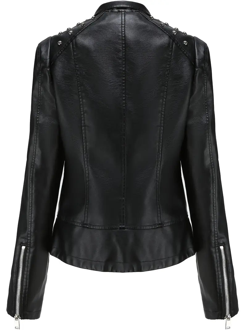Ovidia™ | Vintage Studded Biker Jacket
