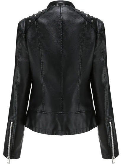 Ovidia™ | Vintage Studded Biker Jacket