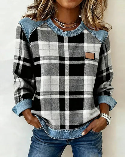 Susan™ | Denim Crew-neck Sweater