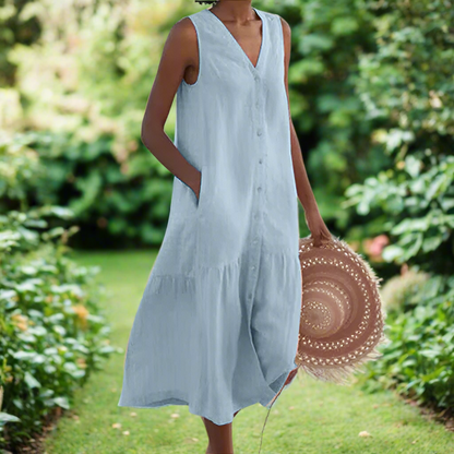 Ignacia™ | Relaxed Fit Summer V-Neck Dress