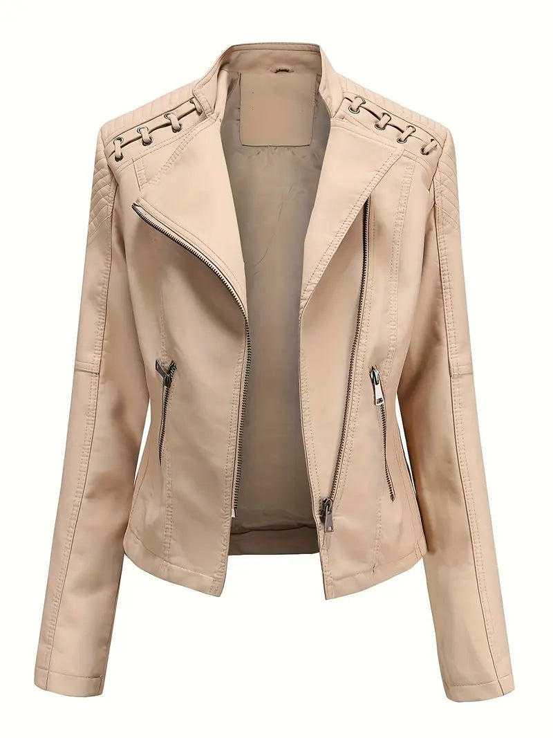 Branna™ | Zippered Biker Jacket