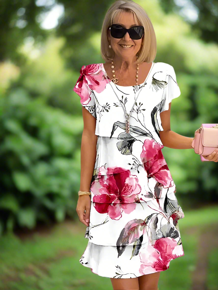 Keiko™ | Timeless Floral Elegance Dress