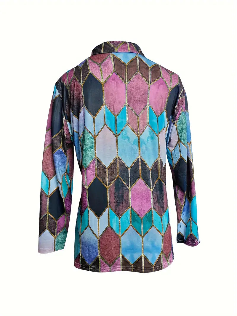 Orinthia™ | Zip-Up Long Sleeve Shirt
