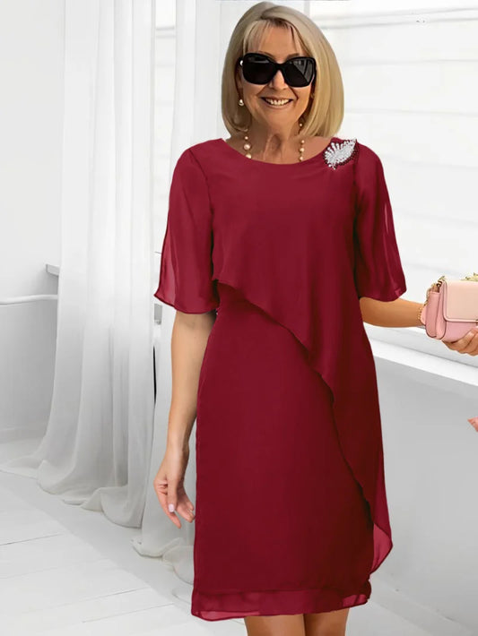 Alureva™ | Draped Bloom Dress
