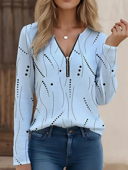 Hannelore™ | Elegant V-Neck Long Sleeve T-Shirt