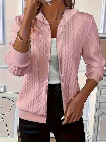 Aeliana™ | Quilted Zip-Up Hoodie