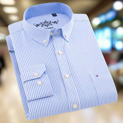 ButtonEase™ | Oxford-overhemd voor heren met enkele zak