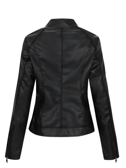 Jorisa™ | Everyday Zippered Leather Jacket