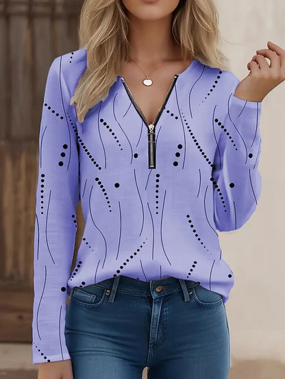 Hannelore™ | Elegant V-Neck Long Sleeve T-Shirt