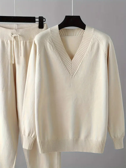 Helisent™ | V-Neck Two-Piece Set