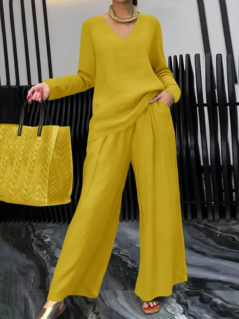 Fidelia™ | Casual Wide-Leg Pantsuit