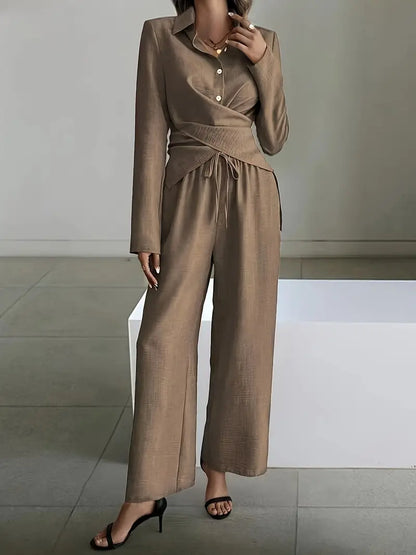 Phoebe™ | Chic Brown Casual Set
