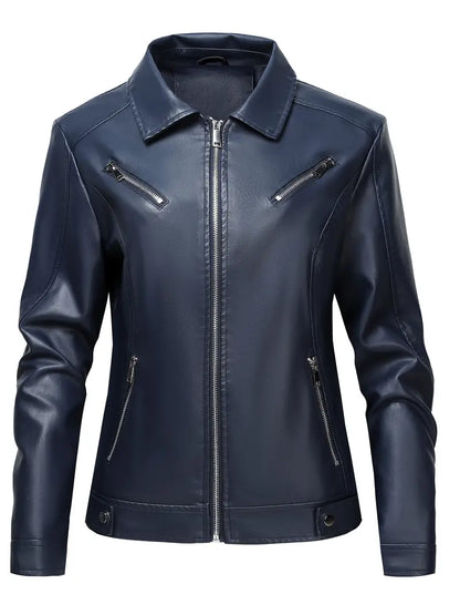 Zerina™ |  Leather Biker Jacket