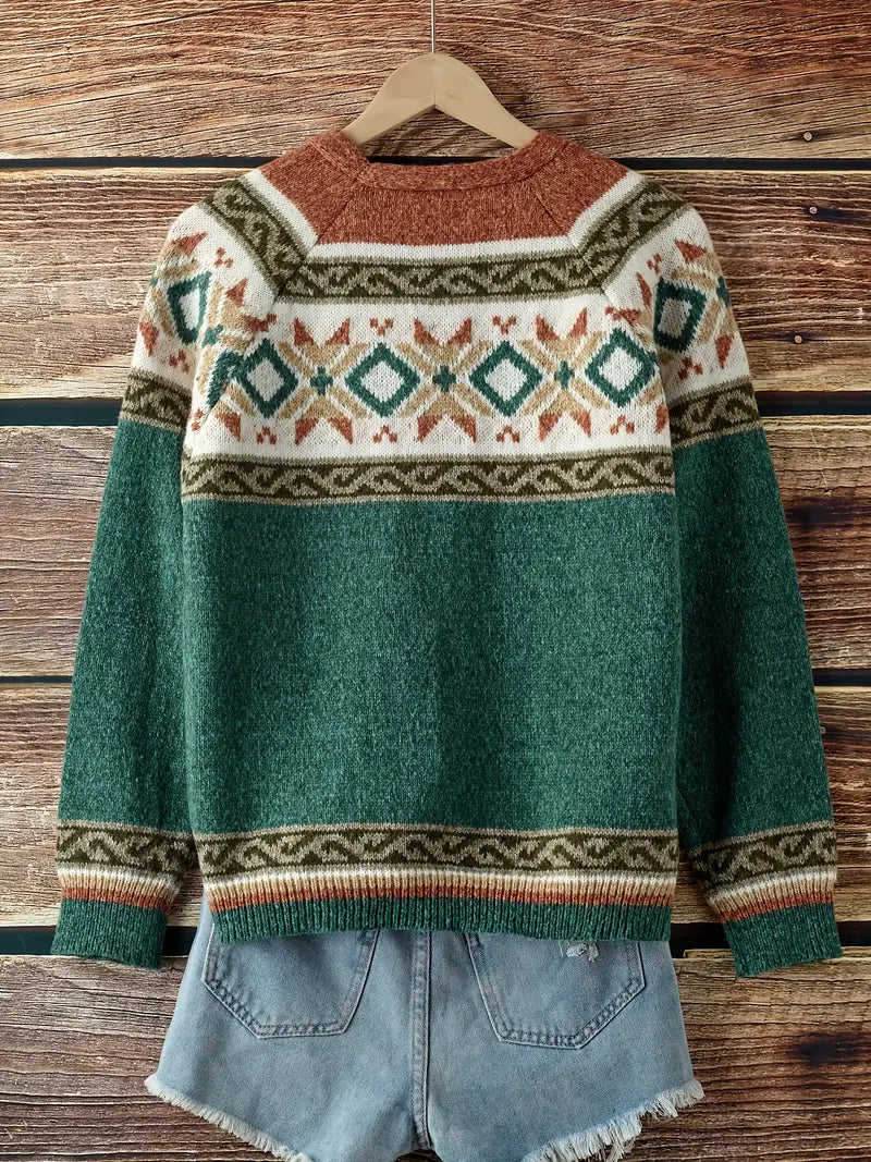 Heloria™ | Boho Chic Patterned Cardigan