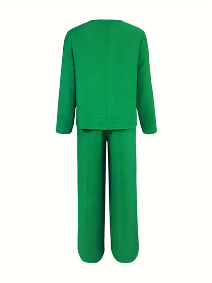 Fidelia™ | Casual Wide-Leg Pantsuit